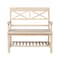 International Concepts Double X-Back Bench with Arms and Shelf, Unfinished BE-1 - alternate 3